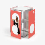 detaljbilder av podie til messestand